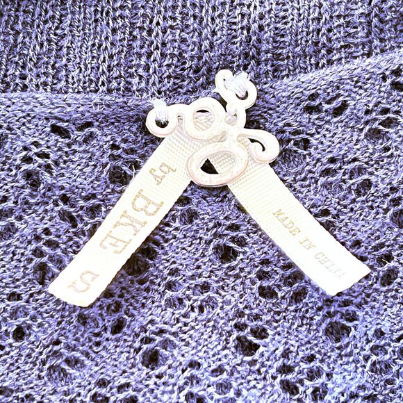 Navy Cowl Neck Lace Top BKE Small - Picture 7 of 7